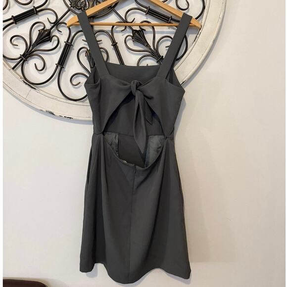 Wilfred (Aritzia) Back Tie Mini Dress in Charcoal Gray, Size S Small - Picture 4 of 8